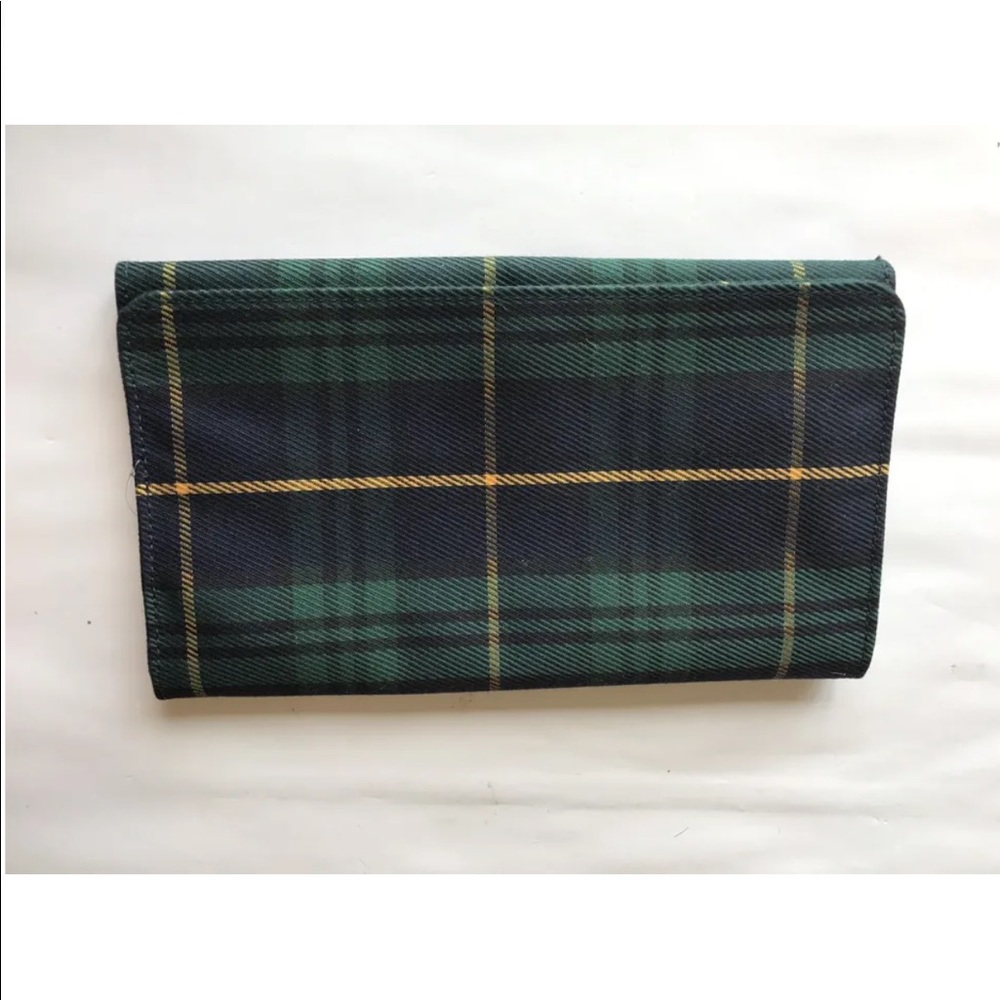 New Kit & Luc Toiletries Organizer Case Plaid Green Scottish Type Print Men